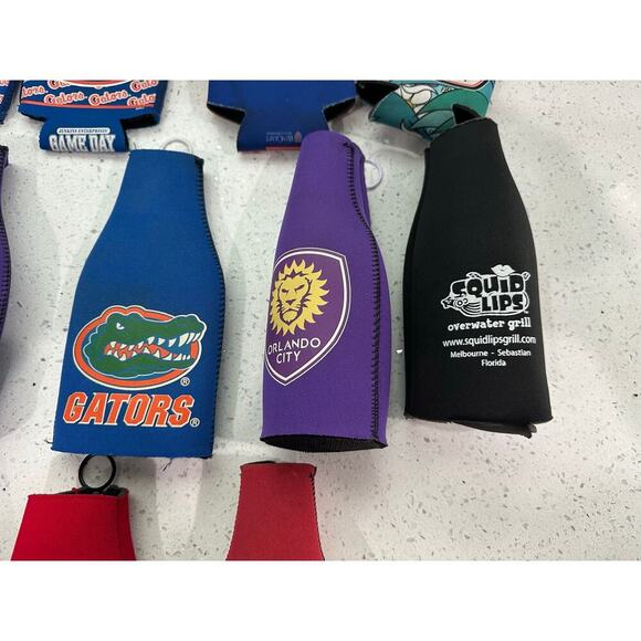 Lot of 13 Miscellaneous Print  Zip - Up Bottle Koozie - Picture 4 of 6